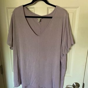 Pastel deep V-neck tee